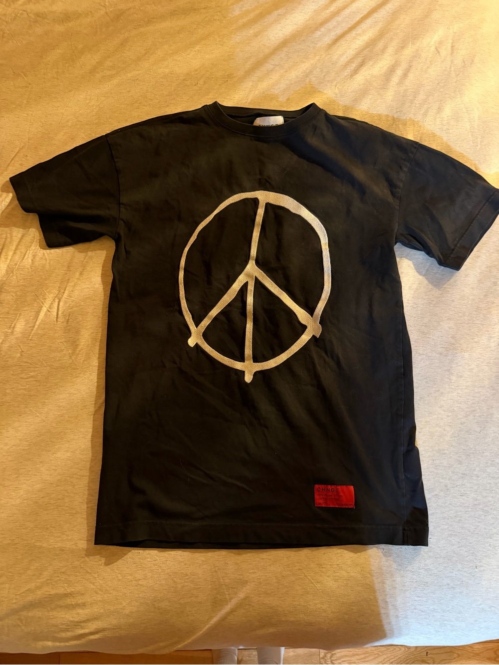 CHNGE size XS peace sign tshirt dress (oversized)